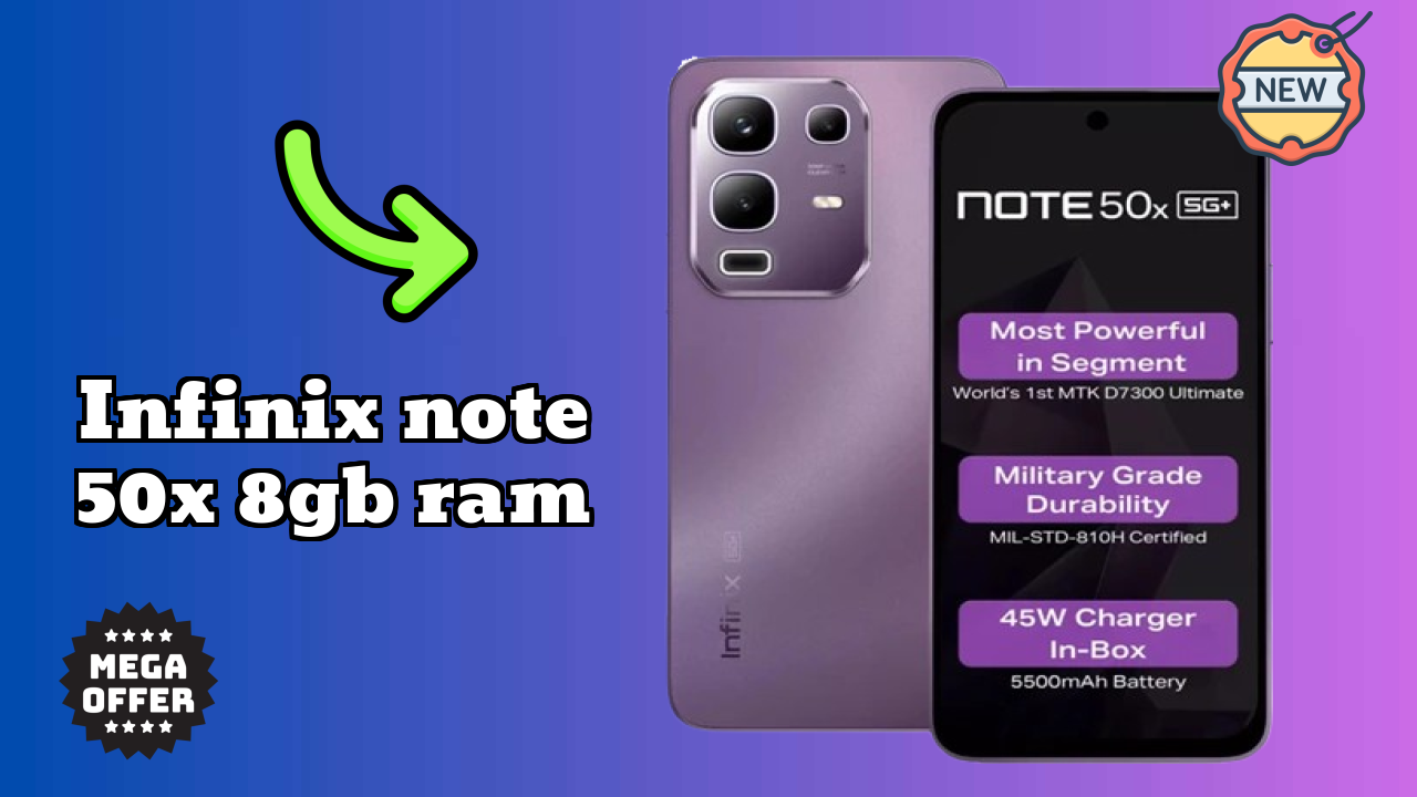 Infinix फैंस: Infinix Note 50X 8GB RAM अब सिर्फ ₹12,339 में उपलब्ध