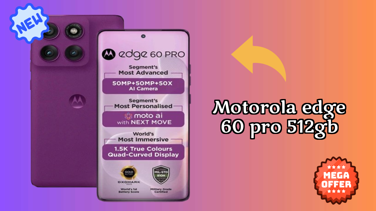 Motorola Motorola Edge 60 Pro 512GB - आज कीमत ₹39,999 तक गिर गई!