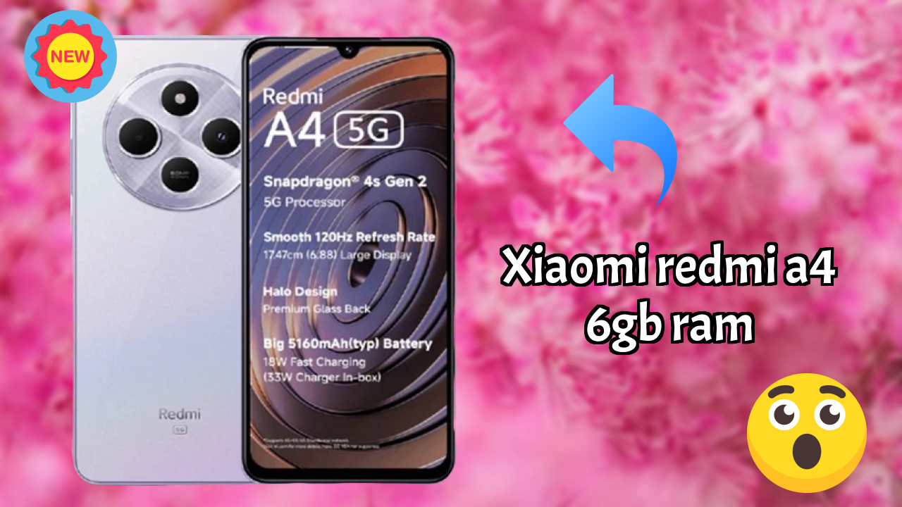 Xiaomi Redmi A4 6GB RAM डिस्प्ले साइज़: 6.88 Inches (17.48 Cm) स्क्रीन क्वॉलिटी